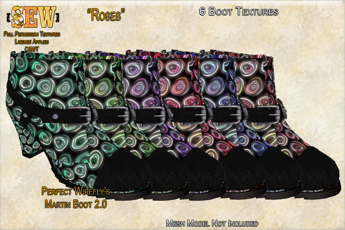 [SEW] Full Permission Textures for Wirefly Martin Boot 2 
