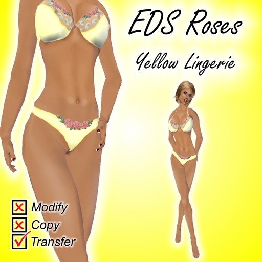 EDS Roses Lingerie - Yellow