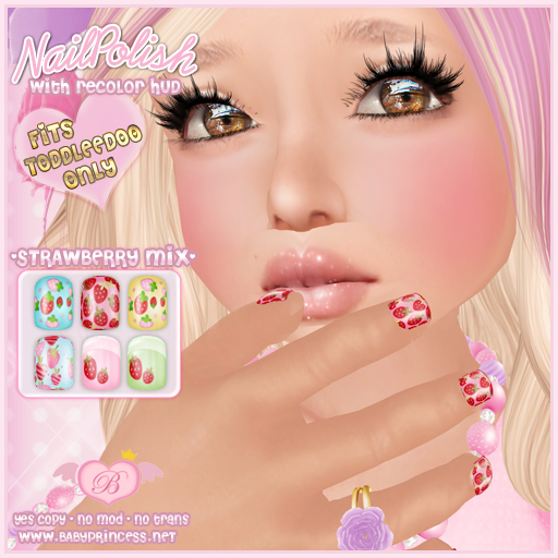 :*BABY*: ToddleeDoo NAILS - Strawberry Mix 