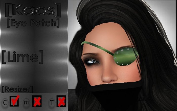 [Kaos] Eye Patch With Resizer - Red