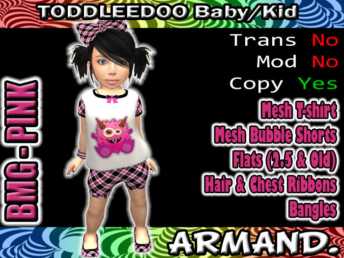 --ARMAND-- BABY MONSTER GIRL - PINK