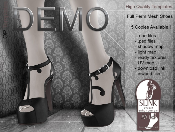 DEMO Lucia Slink Heels Mid Feet - Semi Exclusive - Full Perm *OP TEMPLATES* 008