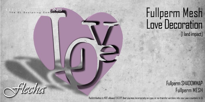 FLECHA mesh love decoration fullperm