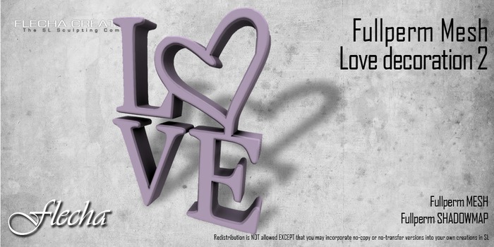 FLECHA Mesh love decoration 2 FULLPERM