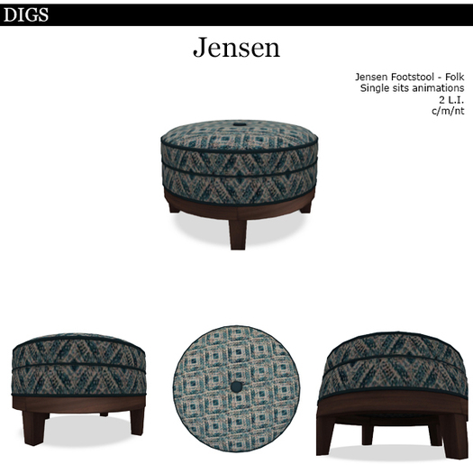 DIGS - Jensen Footstool - Folk [MESH]