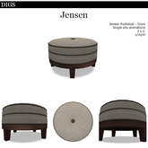 DIGS - Healy Ottoman [MESH] (Boxed)