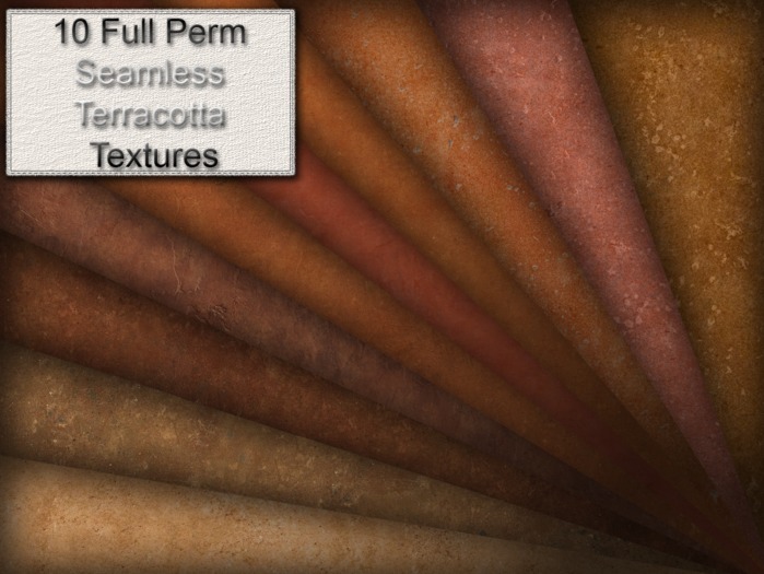10 FULL PERM  Seamless Terracotta Textures Vol1