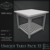 -TC- Unique Table Pack 32 Mesh 50% Discount!!