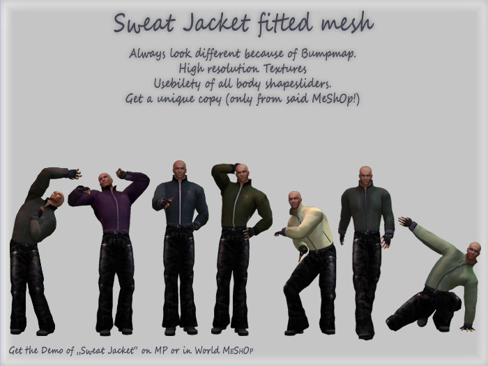 Sweat Jacket (fitted mesh) hgelo-Demo