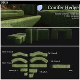 DIGS - Conifer Unkempt Hedge Set [MESH]