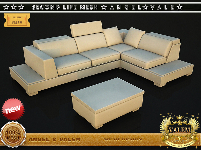 .::VALEM::.   Full Perm Mesh Special Terrific Corner Sofa