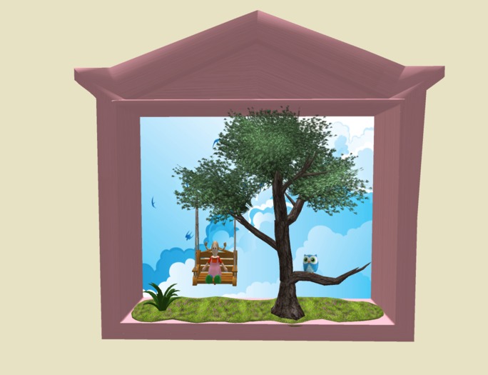 εїз ☀  Kids Box Frame - Girl on swing ☀ εїз