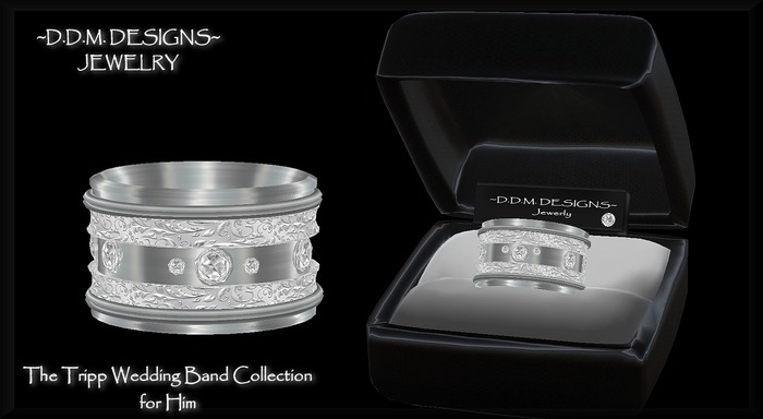 TRIPP WEDDING BAND COLLECTION ~ MEN'S SILVER