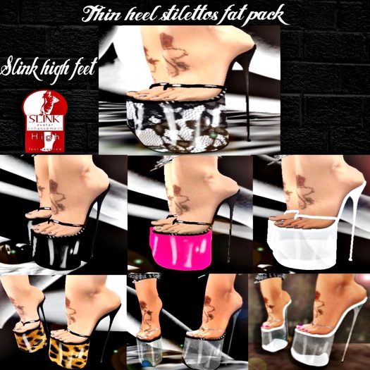 THIN HEEL STILETTOS FAT PACK FOR SLINK(Boxed)