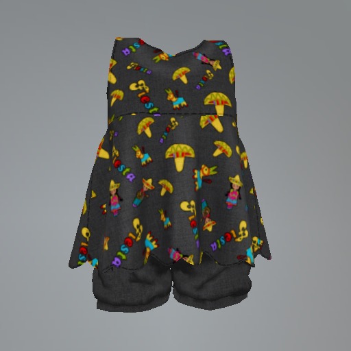 Charcoal Fiesta Mesh Child Tunic Set box