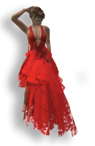 Dress, Romantic Red Rose, RAZOR