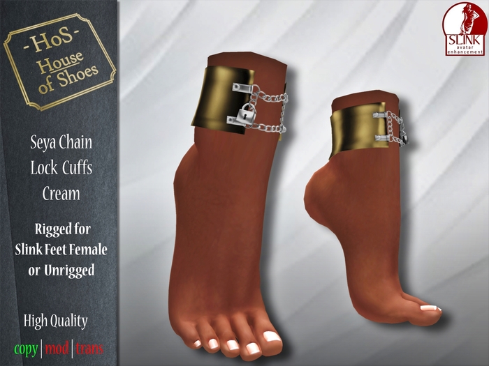 [HoS] Seya Chain Lock Cuffs- Cream
