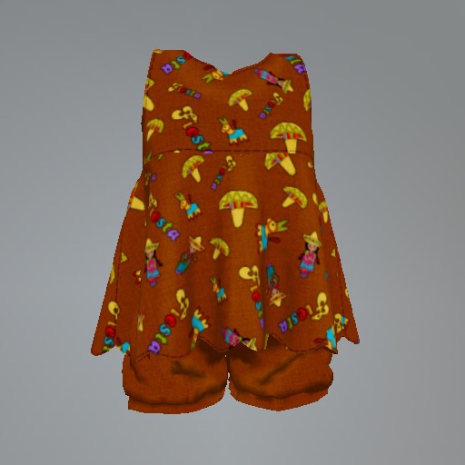 Orange Fiesta Mesh Child Tunic Set box