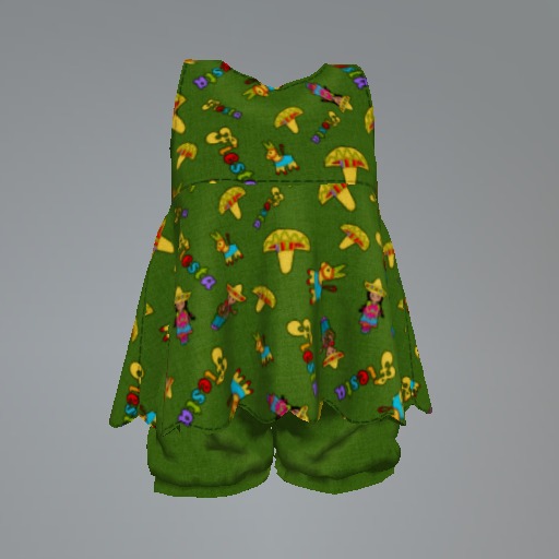 Green Fiesta Mesh Child Tunic Set box