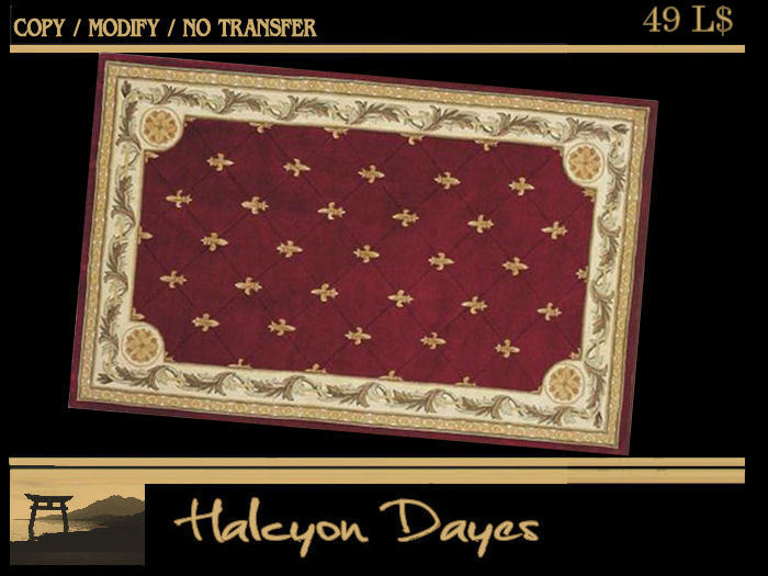 Area Rug - Red & Gold CM