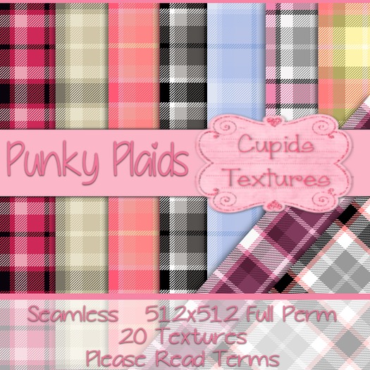 *Cupids Textures * 20 PUNKY PLAIDS