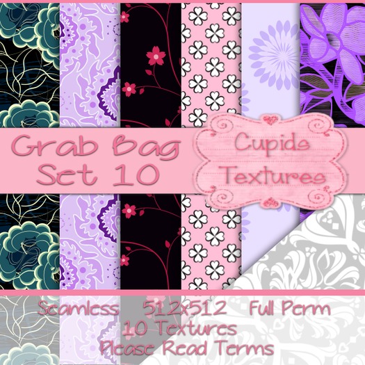 *Cupids Textures * 10 GRAB BAG MIX  SET 10