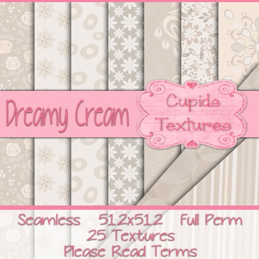 *Cupids Textures * 25 DREAMY CREAM