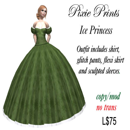Pixie Prints Ice  Princess - Evergreen