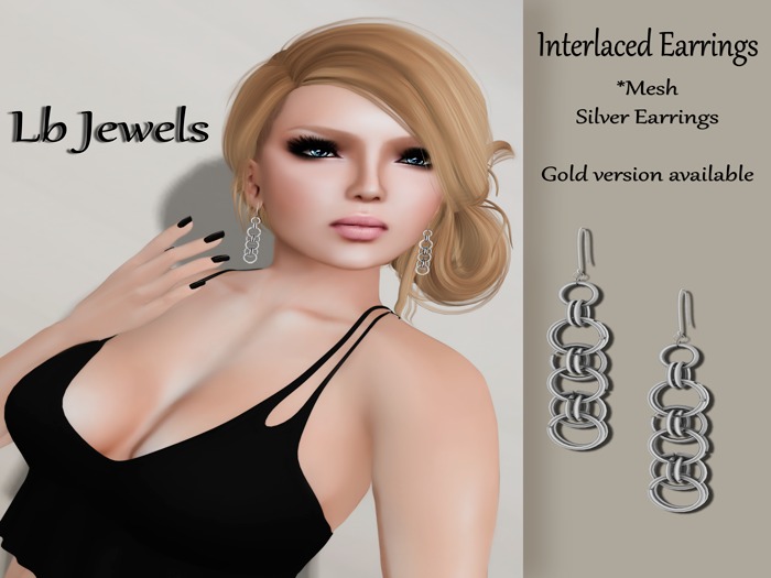 LB JEWELS - INTERLACED EARRINGS SILVER