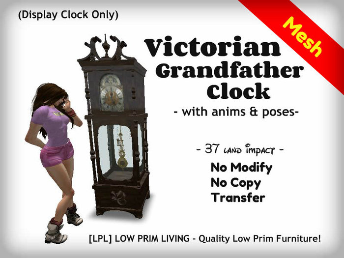 [LPL] Victorian Grandfather Clock with Anims & Poses (boxed)