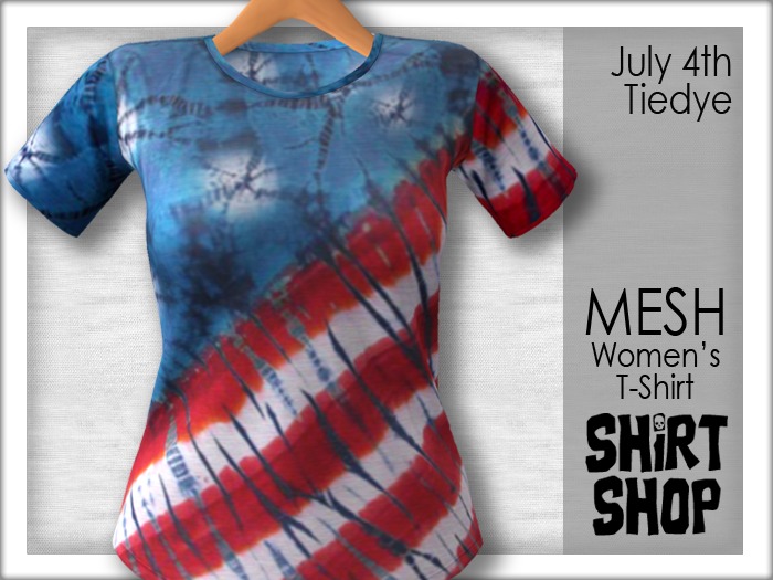=ShirtShop= Mesh Women's July 4th Tiedye T-Shirt