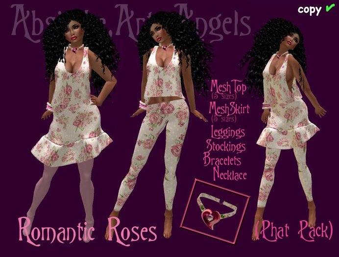 Absinthe, Art & Angels - Romantic Roses (PhatPack, Part. Mesh)