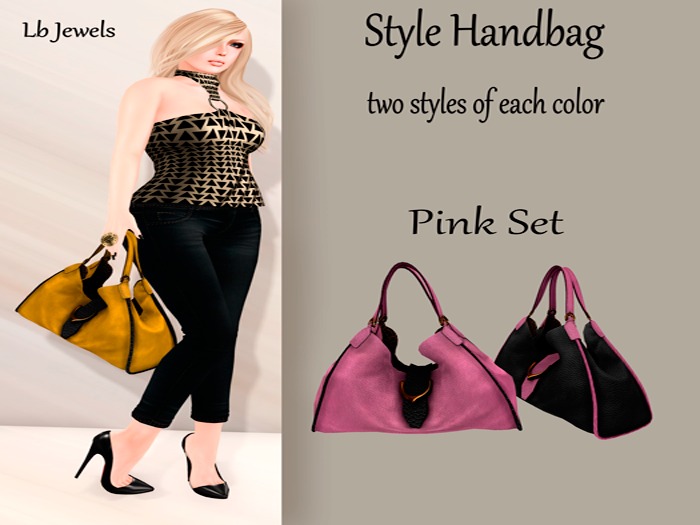 LB JEWELS - STYLE HANDBAG - PINK SET