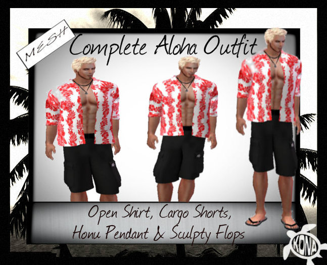 Mens Complete Aloha Pink Hawaiin