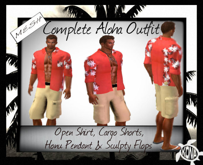 Kona Item Mens Complete Aloha Tropical Tangerine