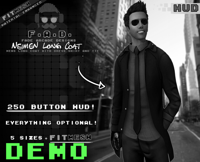 F.A.D. // Neimen Long Coat DEMO - FitMesh/Materials