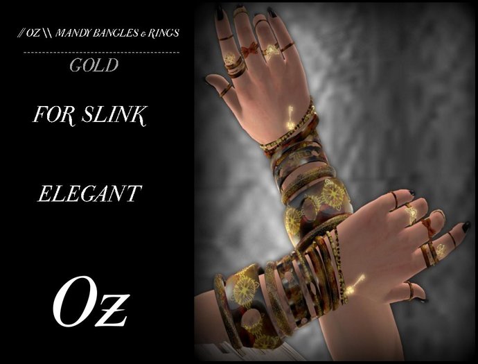 // OZ \\ MANDY RINGS FOR SLINK ELEGANT - GOLD