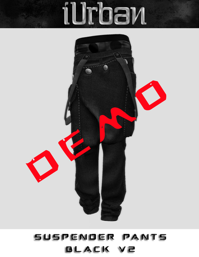 iUrban  Pant Susp plaid black DEMO