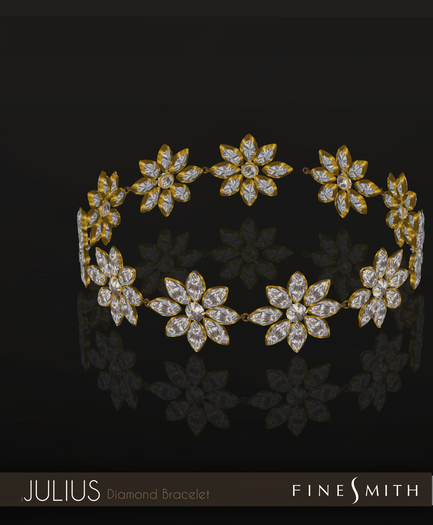 JULIUS ancient flower diamonds bracelet