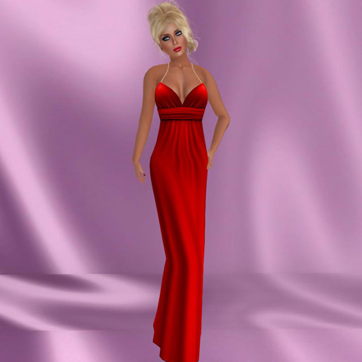 Bridgette's Closet Mesh Red Modular Long Dress