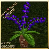 LW_ Potted Lily of Valley Mesh -  Purple Blue (1 LI / Prim)