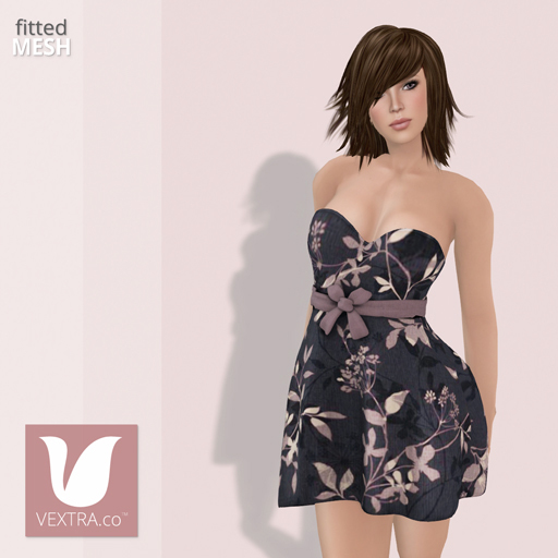 *VEXTRA.co* Strapless Nights Dress - Shadow
