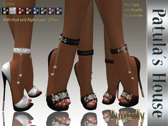 *Patulas House Butterfly Heels (8 colors)