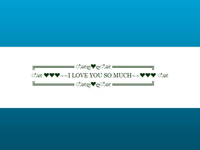 I love you so much