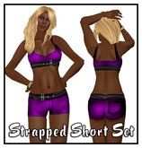 Strapped Short Set Purple