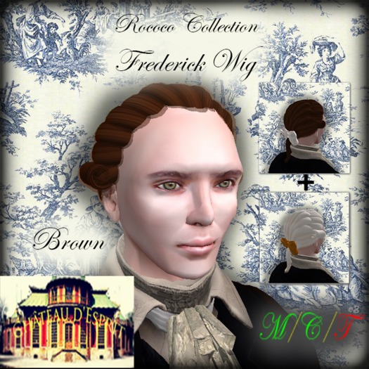 ~CdE~ Rococo Frederick Wig BROWN