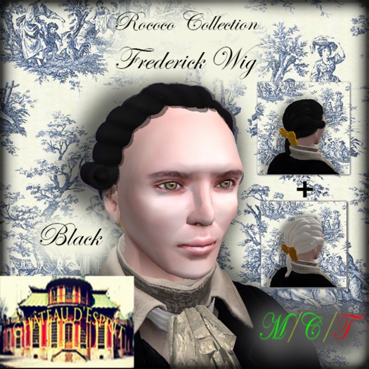 ~CdE~ Rococo Frederick Wig BLACK