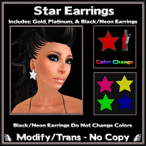 *ICED* Star Earrings 