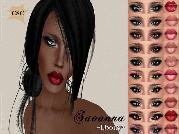 [D4u]Savanna Skin-Ebony/Shape/10 Make up/Big Pack