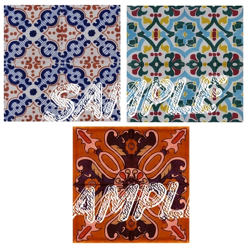 Mexican majolica tiles - 3 textures